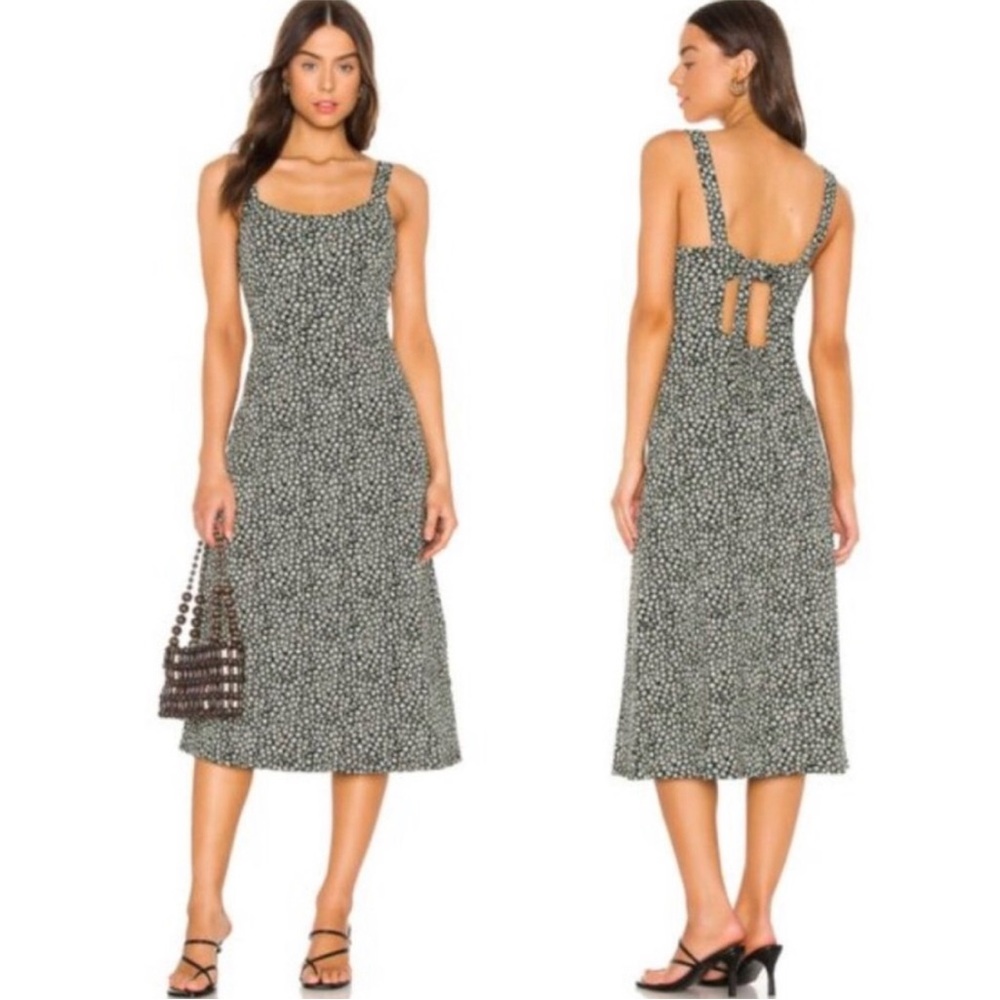 Free‎ People Movement Lorelai Printed Midi Daisy Tie Back Sundress. Size Medium